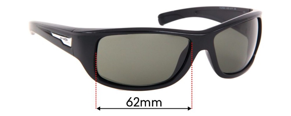 Arnette Wolfman 4137 Replacement Sunglass Lenses - 62mm Wide